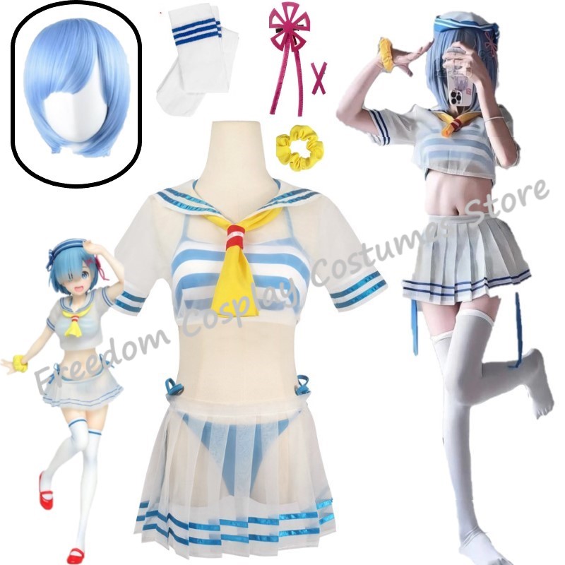 Re Zero Rem Wig - Rem Ram Anime Re: Vita in