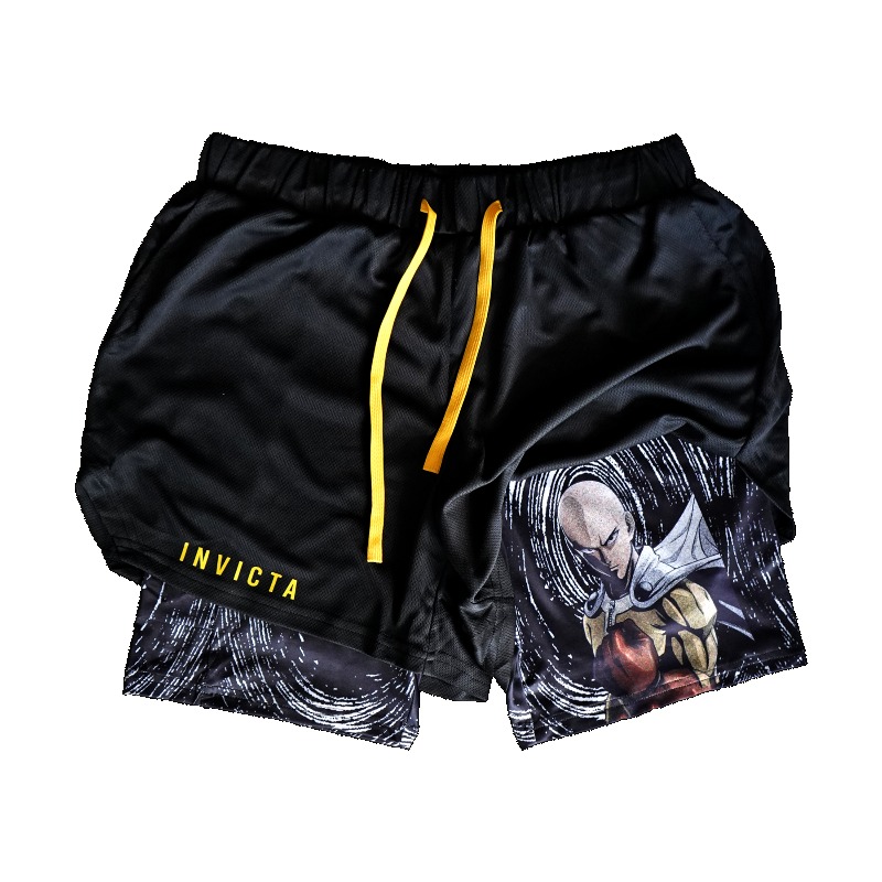 Anime Cosplay One Punch Man - Pantaloncini a compressione 2 in 1