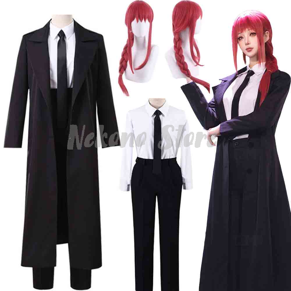 Anime Cosplay Makima - Costume Cosplay Anime Makima: Uniforme, Cappotto,