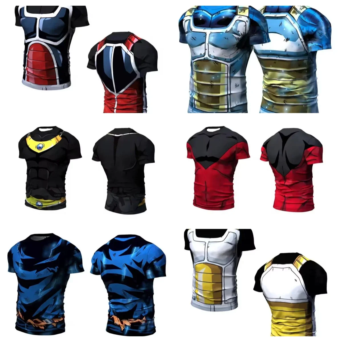 Dragon Ball Saiyan Armor - T-shirt girocollo oversize con stampa 3D