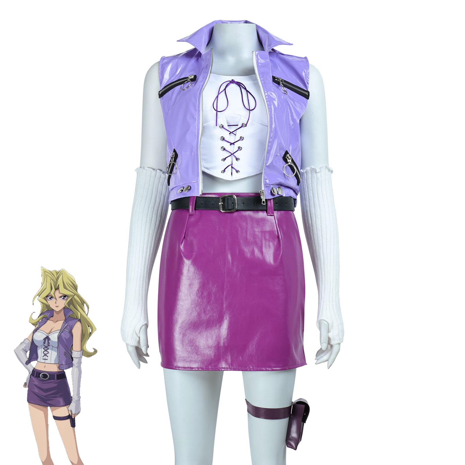 Anime Cosplay Youtube - Set Costume Cosplay Yu-Gi-Oh Mai Valentine,