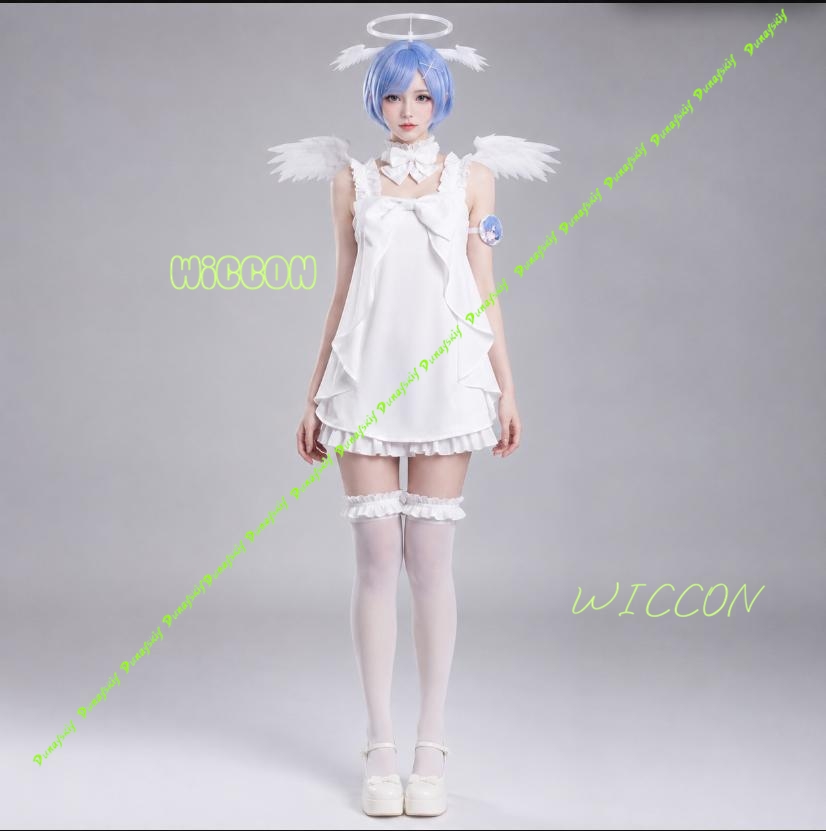 Re Zero Rem Wig - Costume cosplay del personaggio Re Zero,