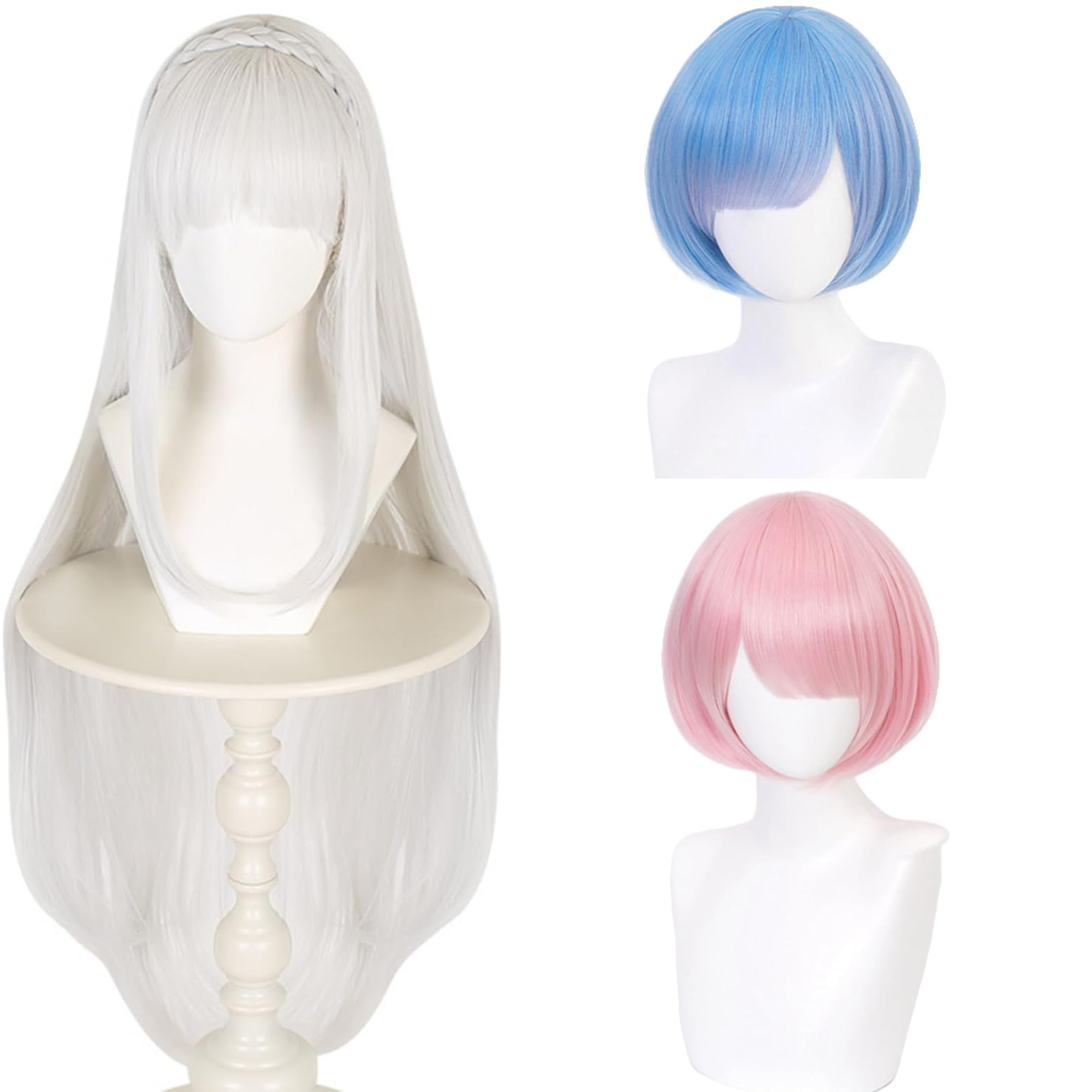 Re Zero Rem Wig - Parrucca cosplay Anime Re: Life in